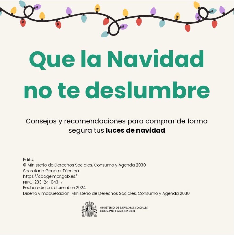 Que la Navidad no te deslumbre. Consejos y recomendaciones para comprar de forma segura tus luces de navidad