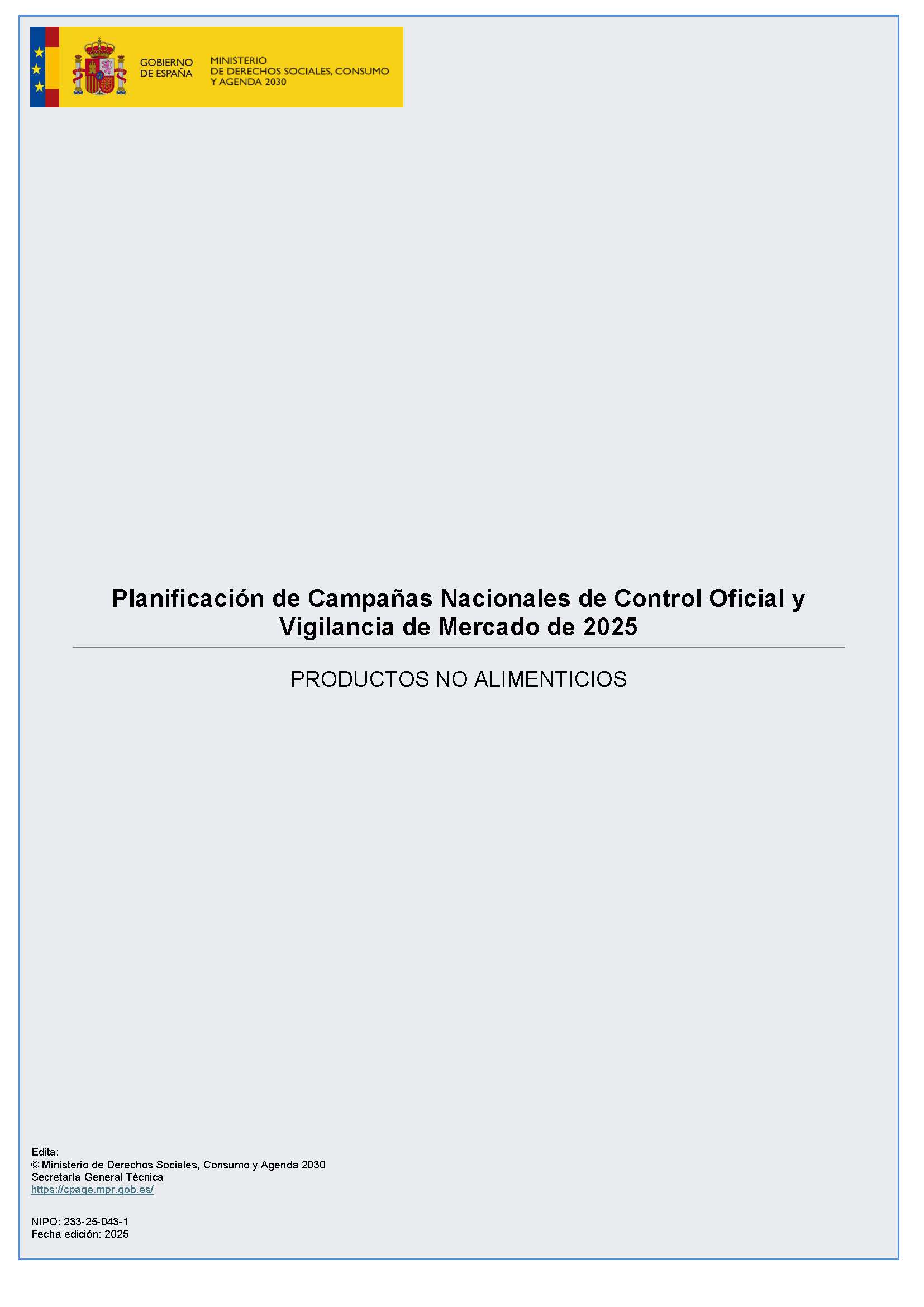 Planificación campañas nacionales