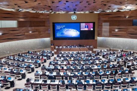 Imagen del plenario en Ginebra