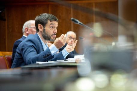 El ministro Pablo Bustinduy durante su comparecencia en la Comisión de Discapacidad del Senado